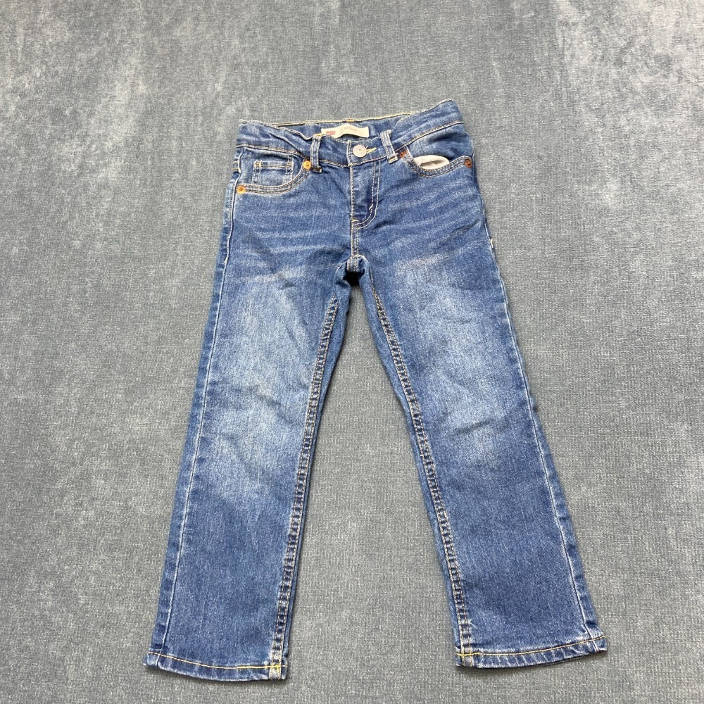 Levi's 511 Straight‎ Jeans Boys 5Reg 4-5 Yrs Blue Denim Cotton Slim Fit Mid Rise